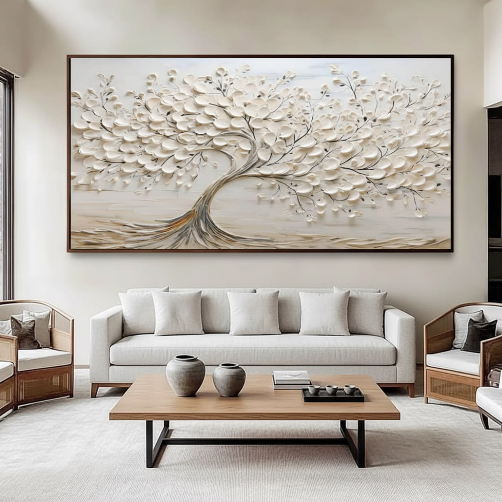 Textured Neutral Tree Wall Art #MT349
