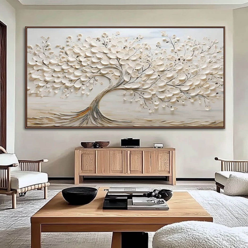 Textured Neutral Tree Wall Art #MT349