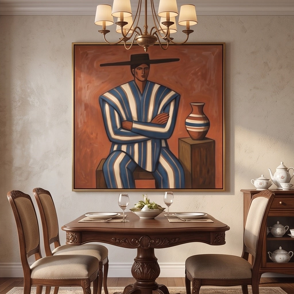 Figurative Folk Portrait Wall Art #TO649