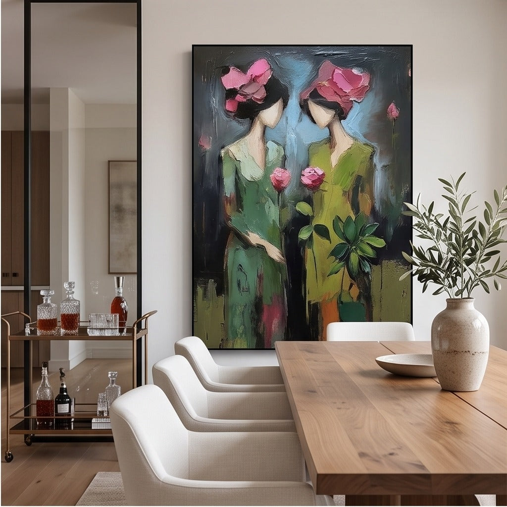 Floral Women Figurative Wall Art #TO055