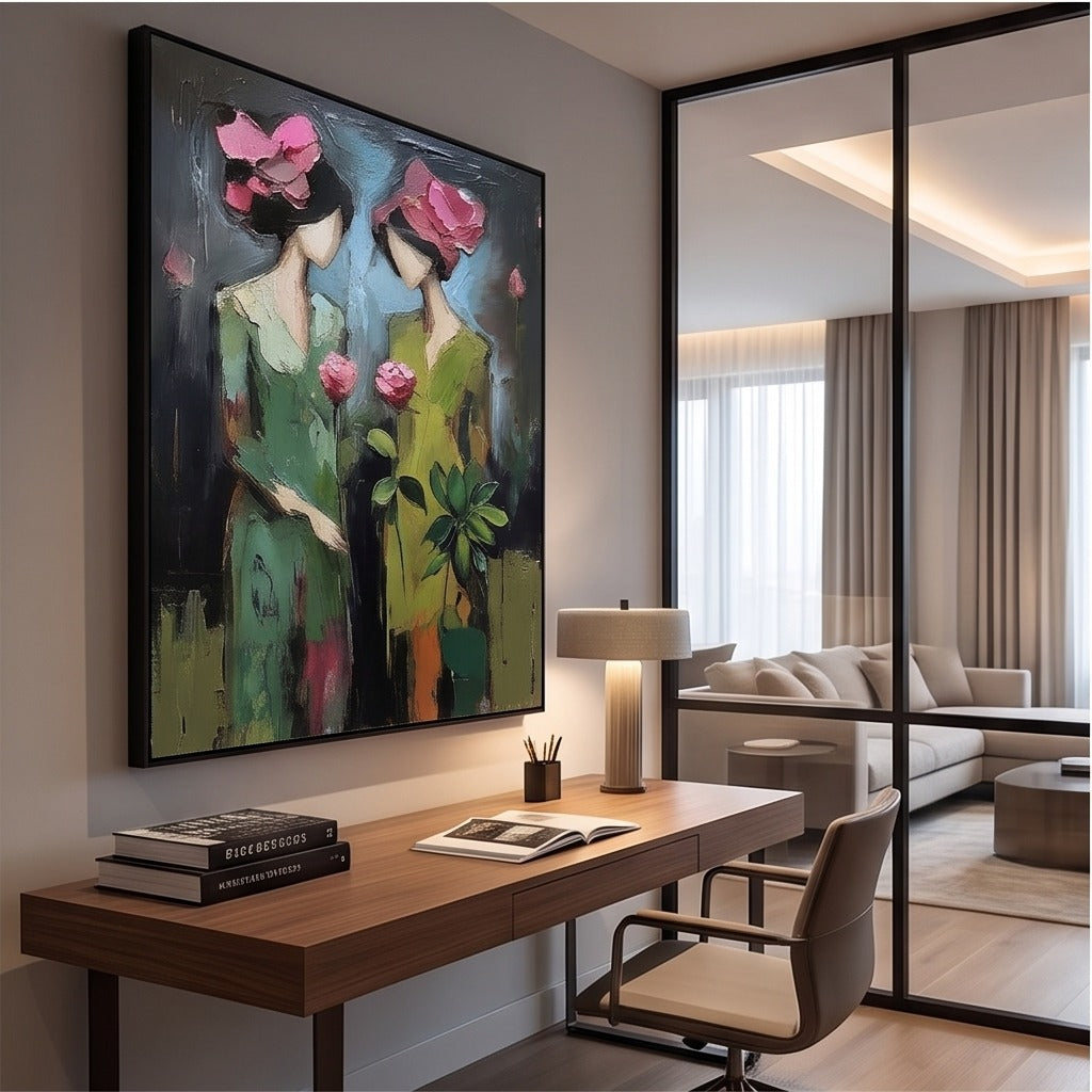 Floral Women Figurative Wall Art #TO055