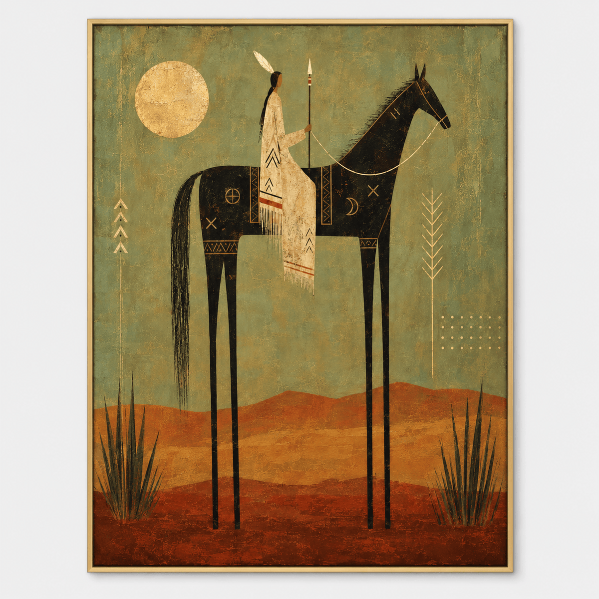 Folk Equestrian Wall Art #TO201