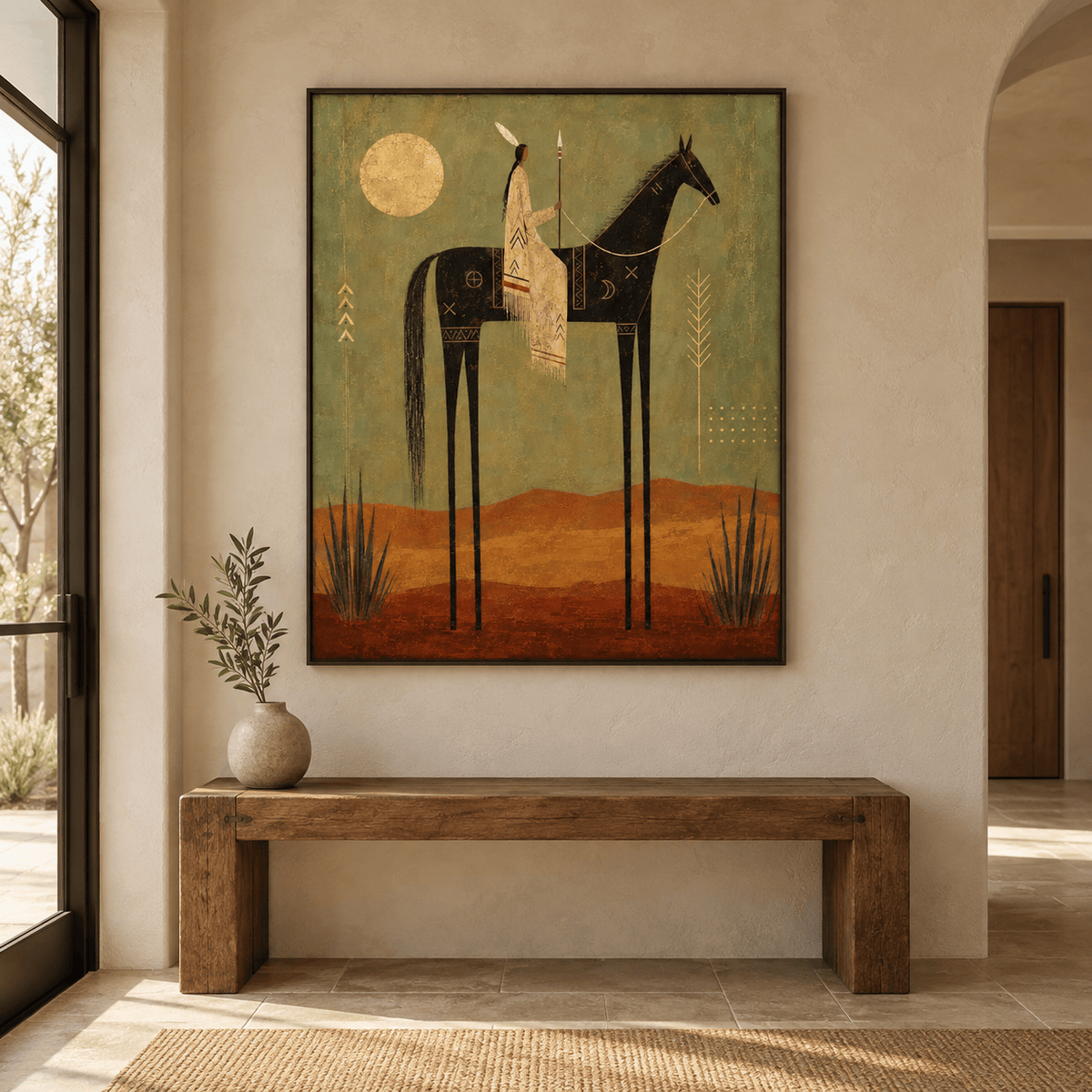 Folk Equestrian Wall Art #TO201