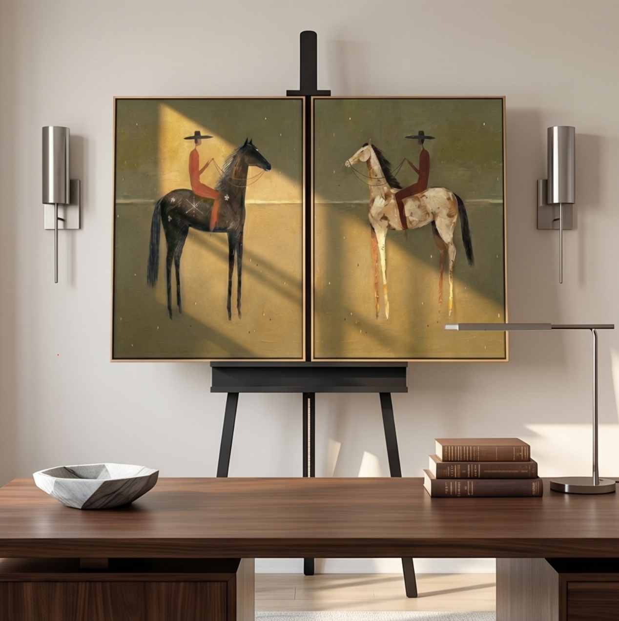 Folk Horse Wall Art Set #MT236