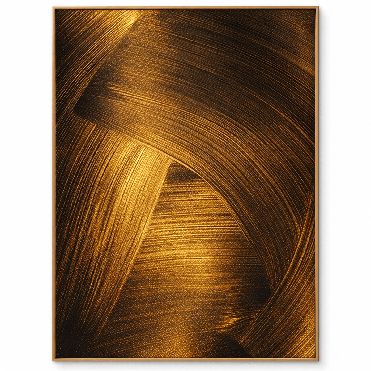 Gold & Black Geometric Abstract Wall Art #TO128
