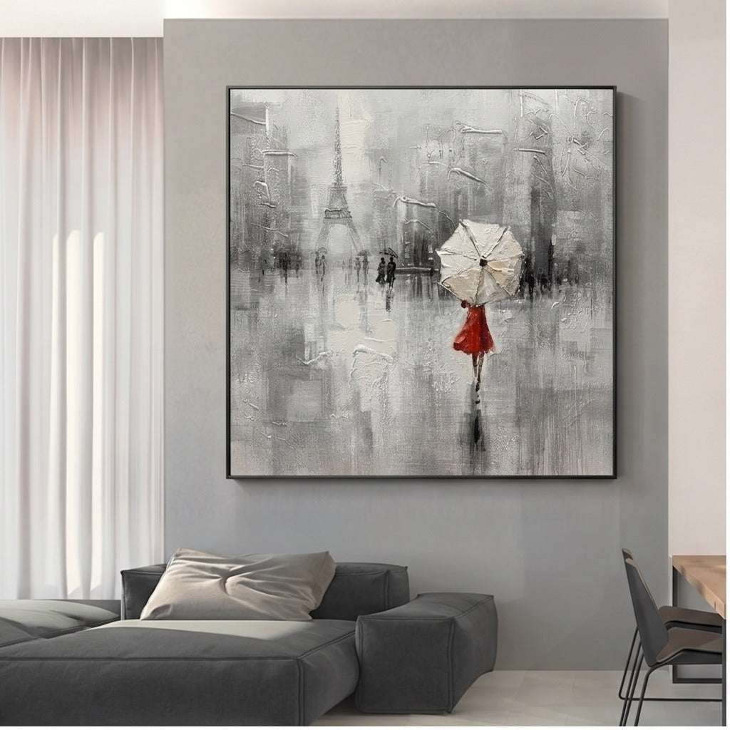Gray Cityscape Wall Art #TO883