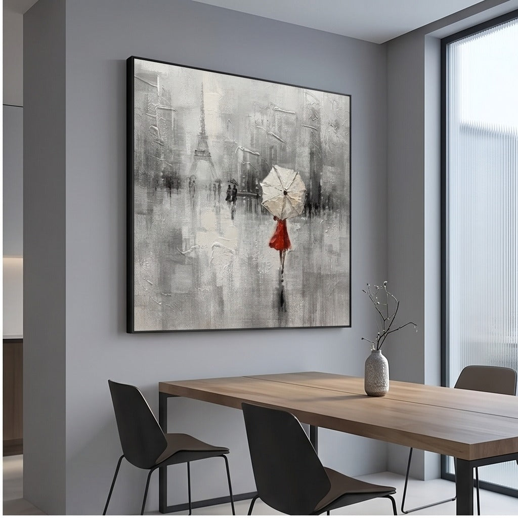 Gray Cityscape Wall Art #TO883