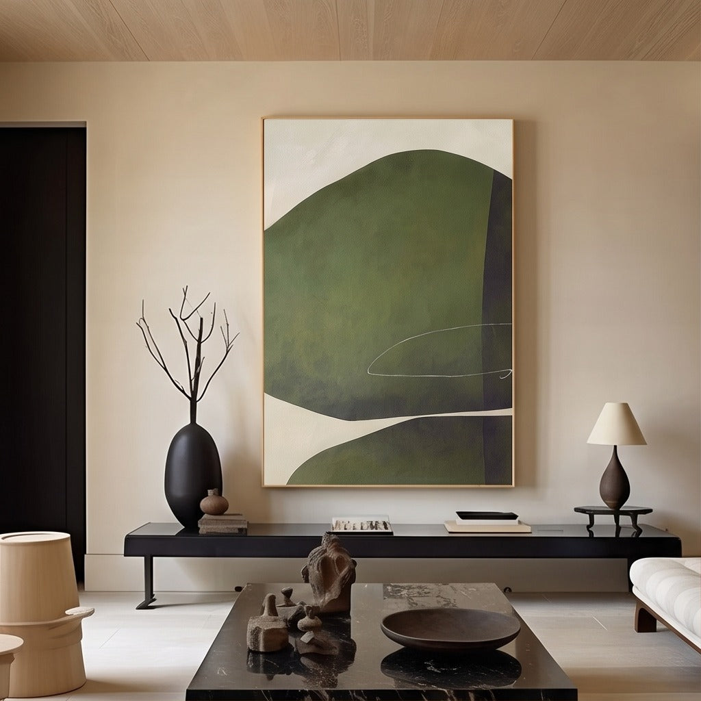 Green Abstract Wall Art #TO842