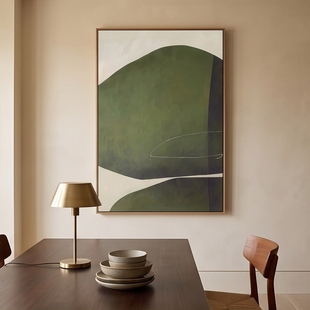 Green Abstract Wall Art #TO842