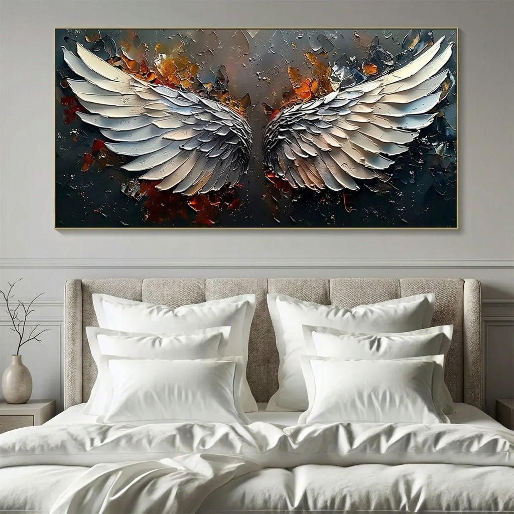 Luxury Textured Angel Wings Wall Art #MT356
