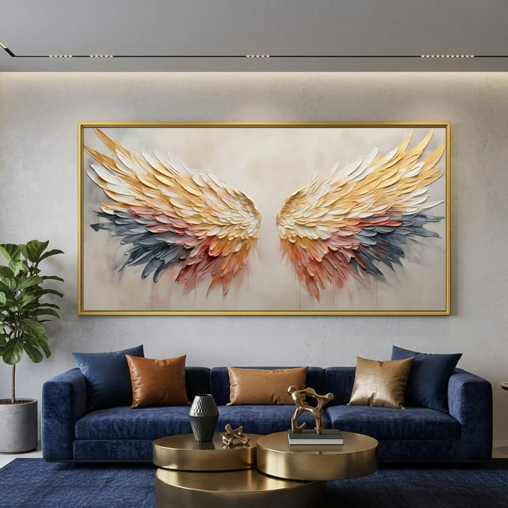 Textured Angel Wings Wall Art #MT352