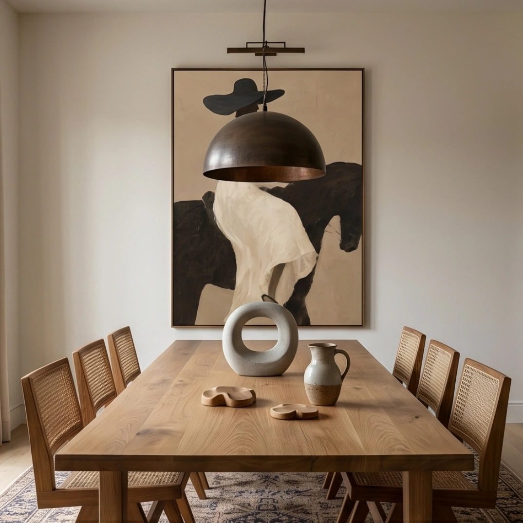 Neutral Figurative Equestrian Wall Art #MT011