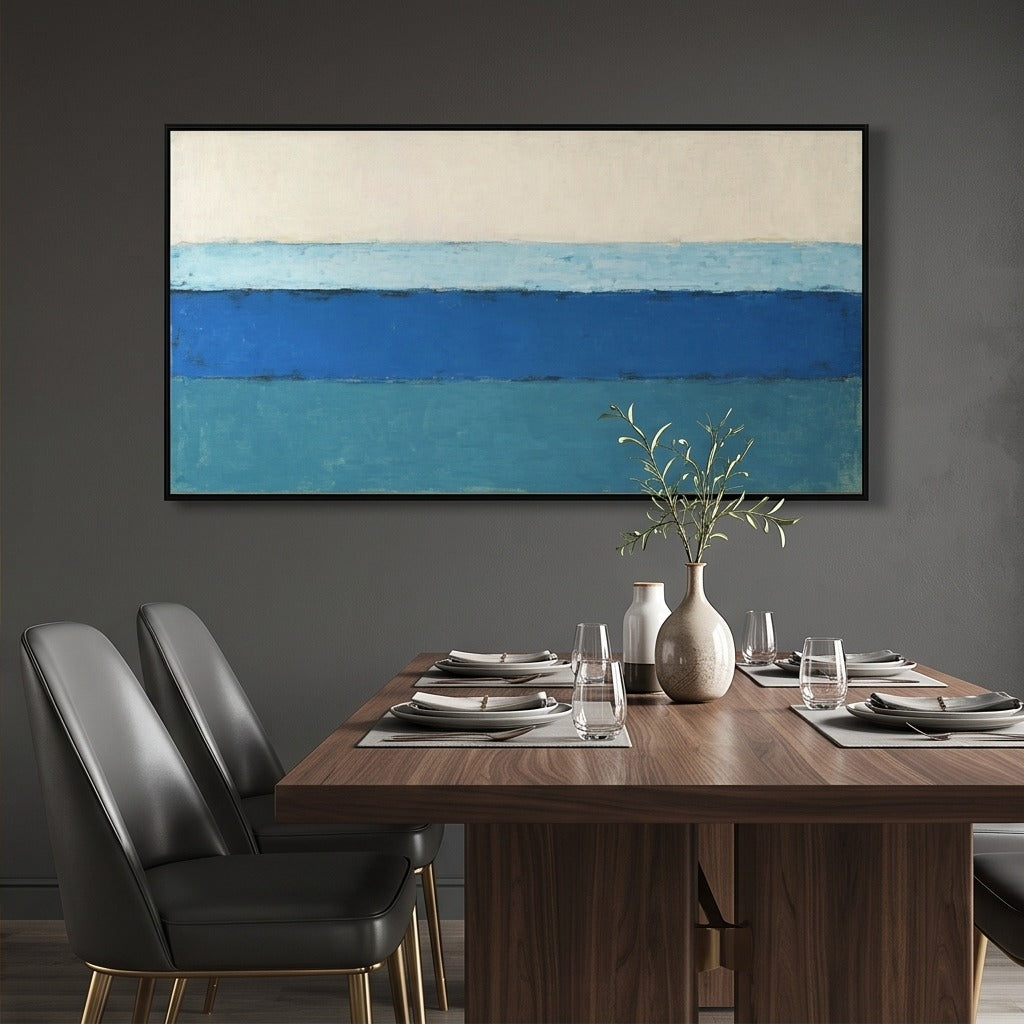 Minimalist Blue Abstract Wall Art #TO150