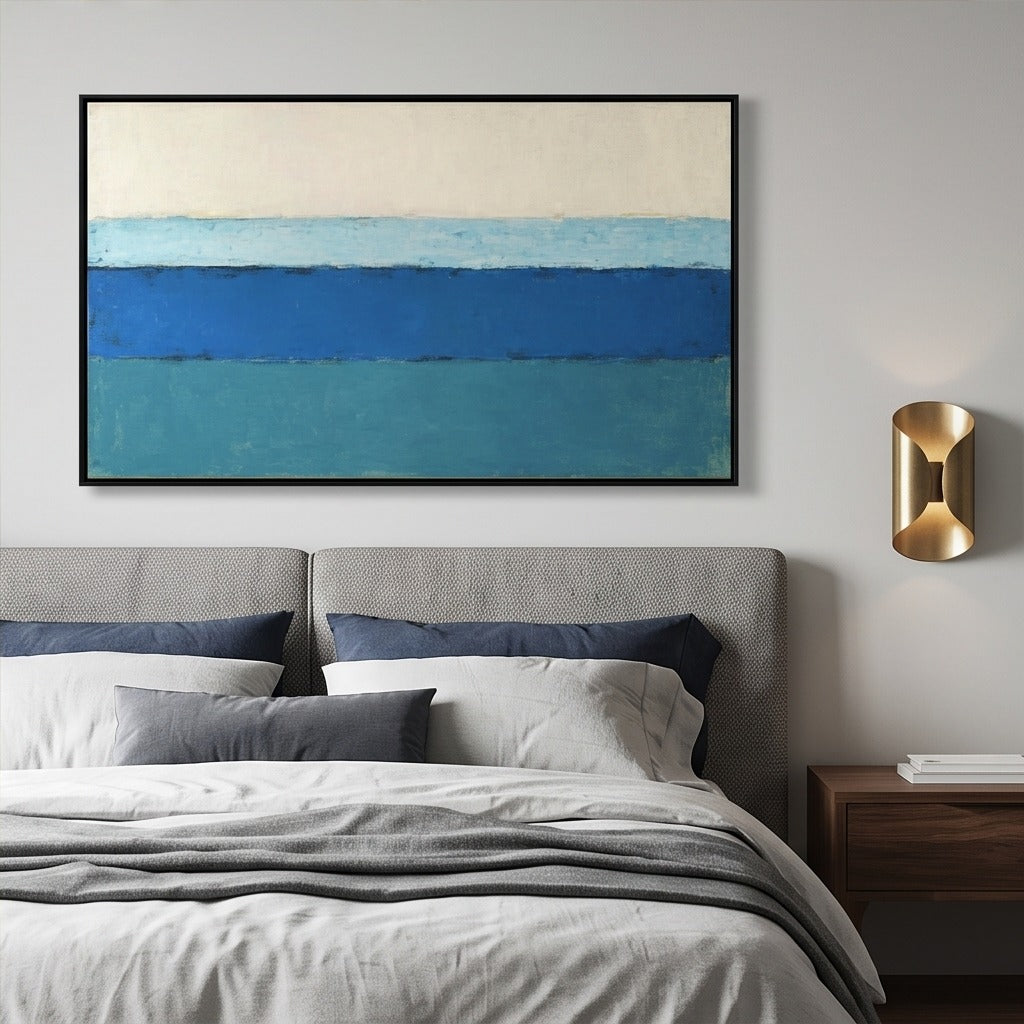 Minimalist Blue Abstract Wall Art #TO150