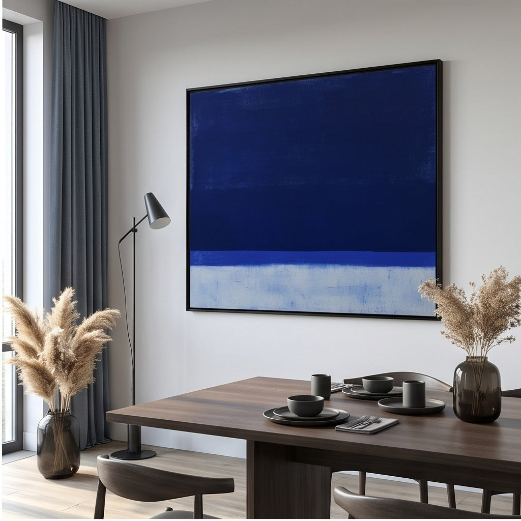 Minimalist Blue Abstract Wall Art #TO214