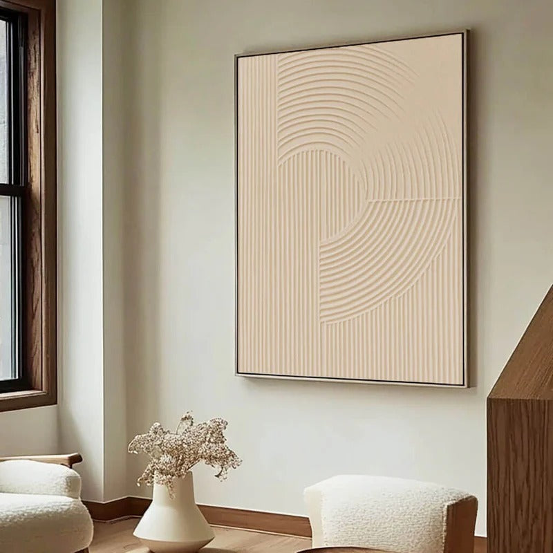 Minimalist Neutral Textured Wall Art #MT850