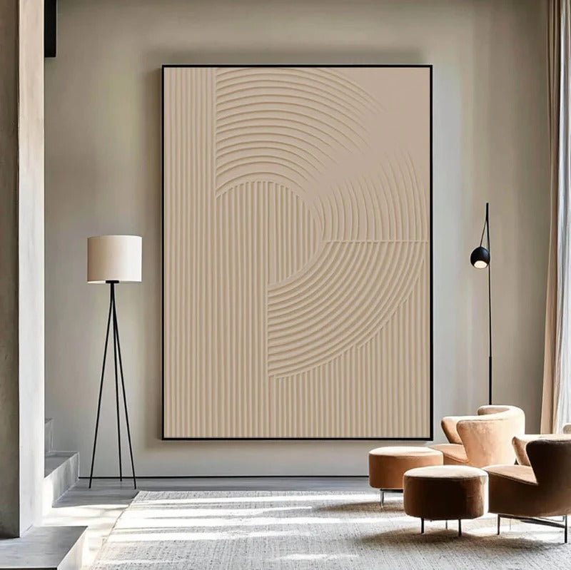 Minimalist Neutral Textured Wall Art #MT850