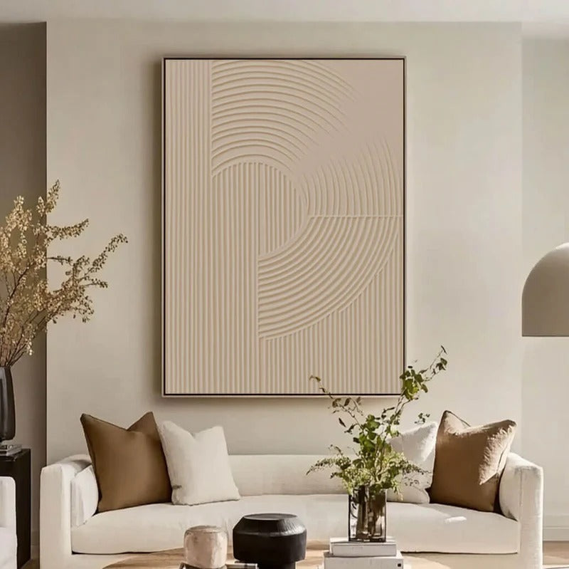 Minimalist Neutral Textured Wall Art #MT850