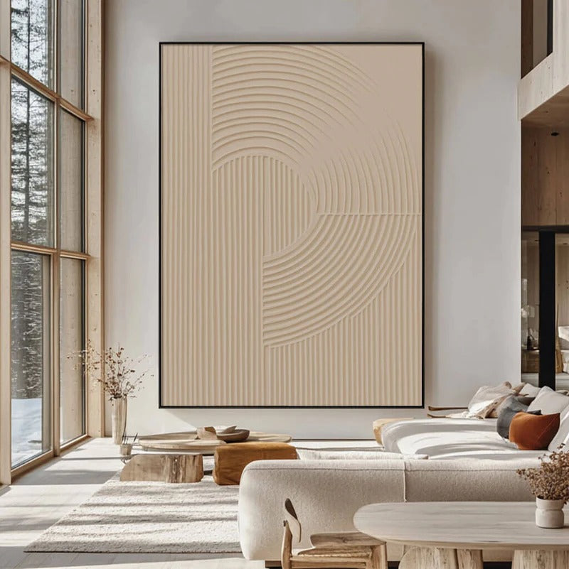 Minimalist Neutral Textured Wall Art #MT850