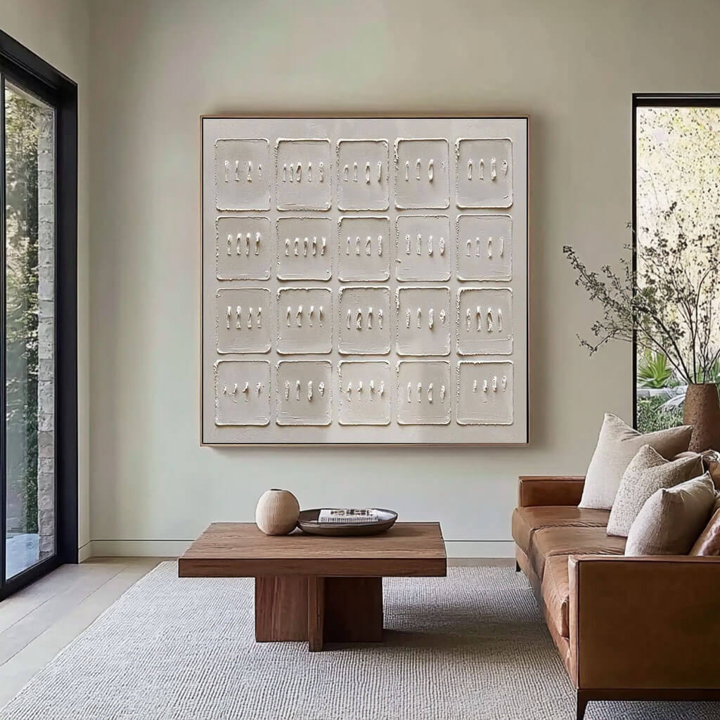 Minimalist Neutral Textured Wall Art #MT840