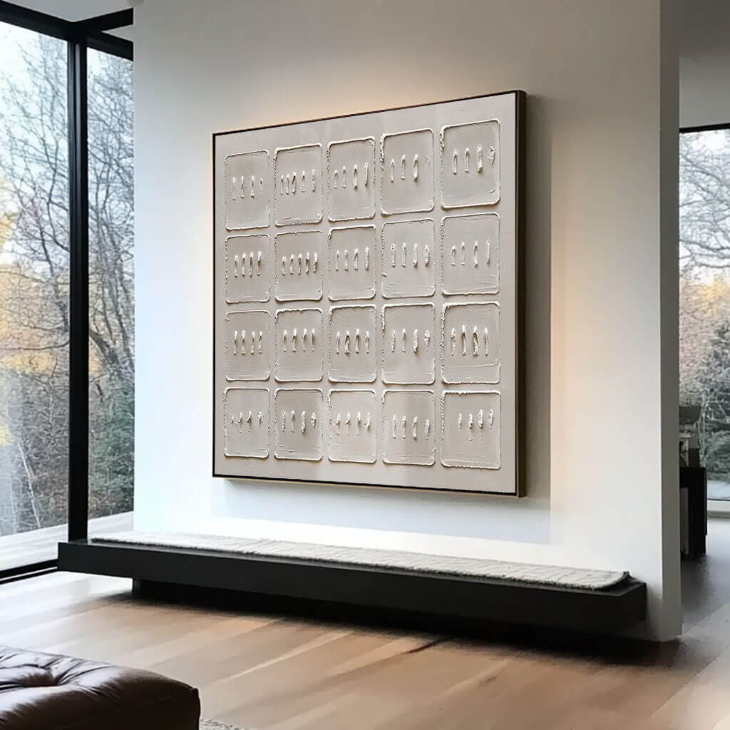 Minimalist Neutral Textured Wall Art #MT840
