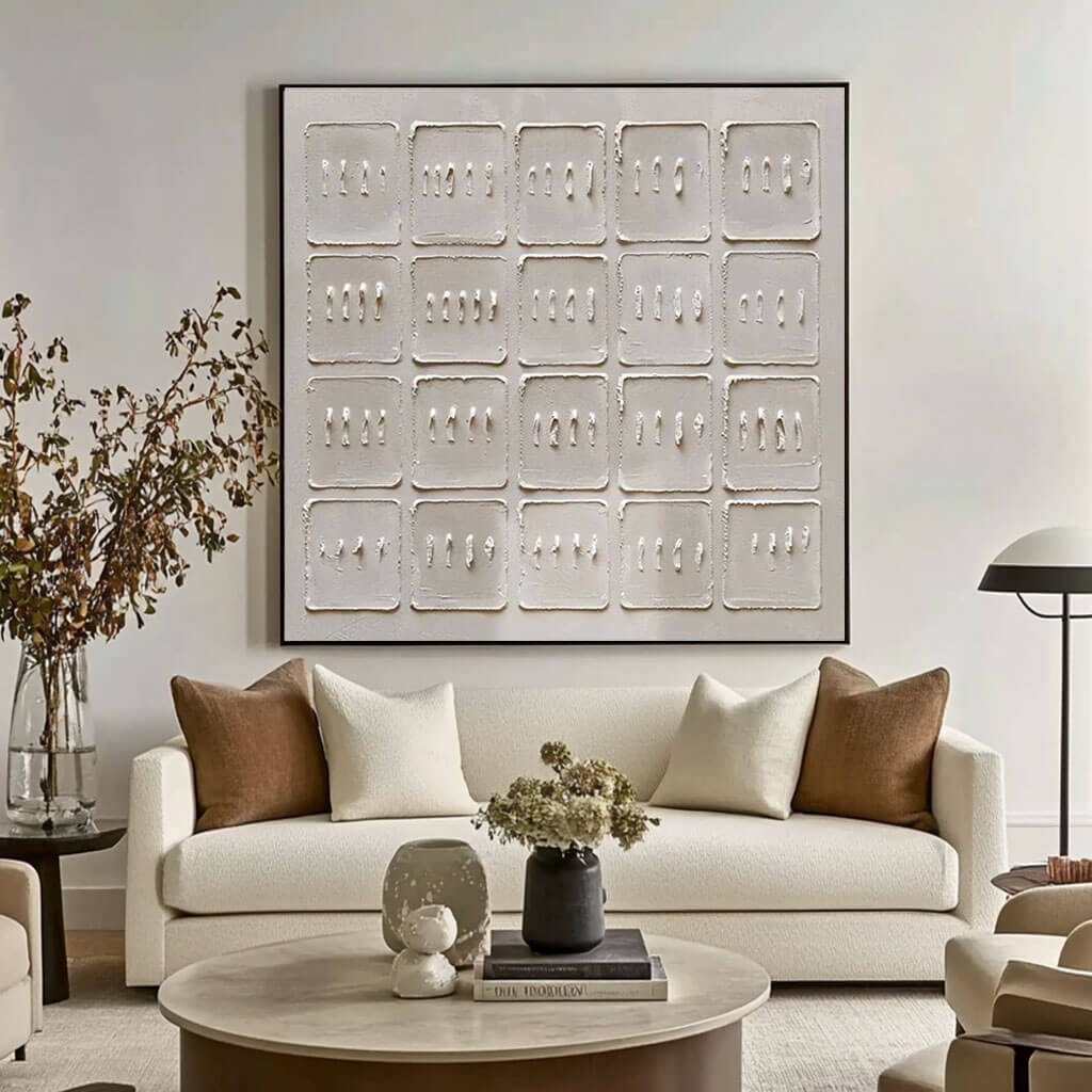 Minimalist Neutral Textured Wall Art #MT840