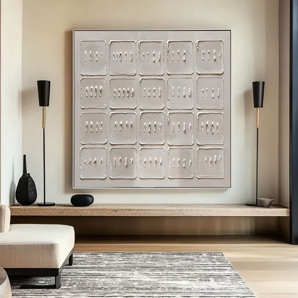 Minimalist Neutral Textured Wall Art #MT840