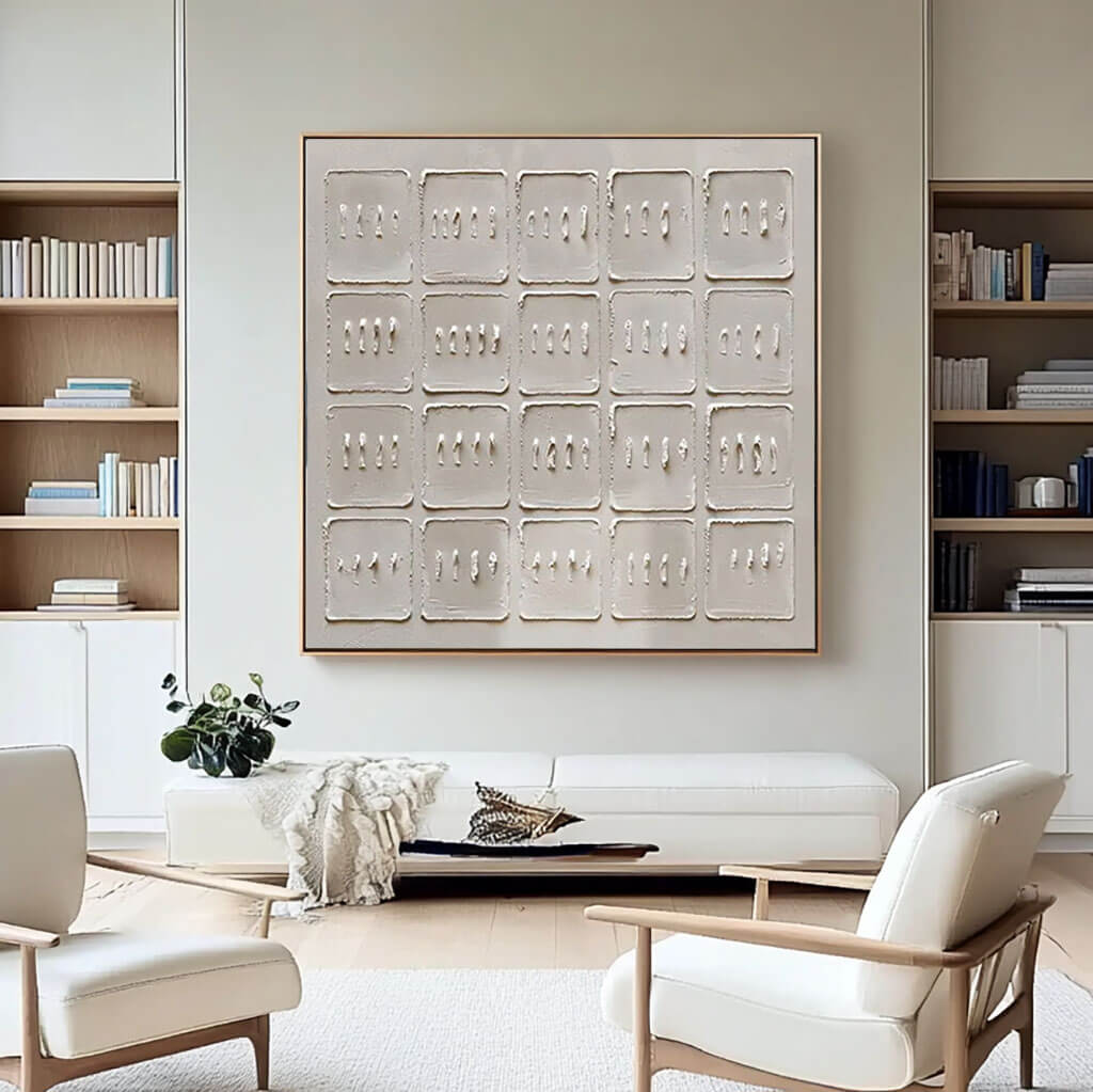 Minimalist Neutral Textured Wall Art #MT840