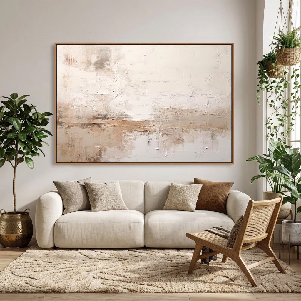 Textured Neutral Abstract Wall Art #MC614
