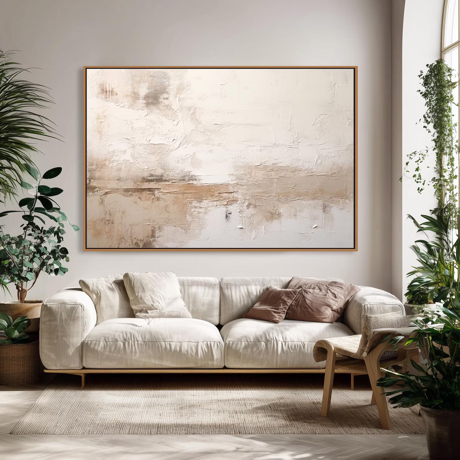 Textured Neutral Abstract Wall Art #MC614