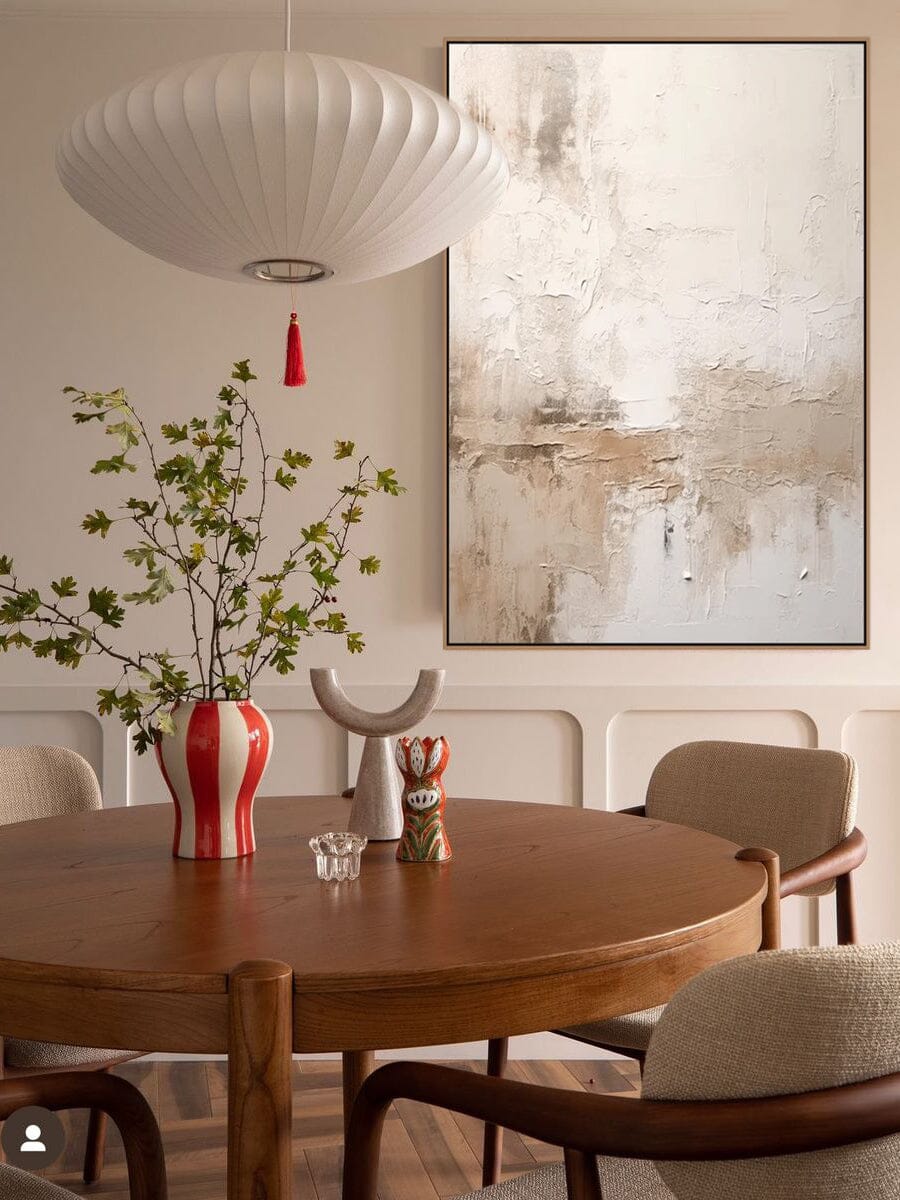 Textured Neutral Abstract Wall Art #MC614