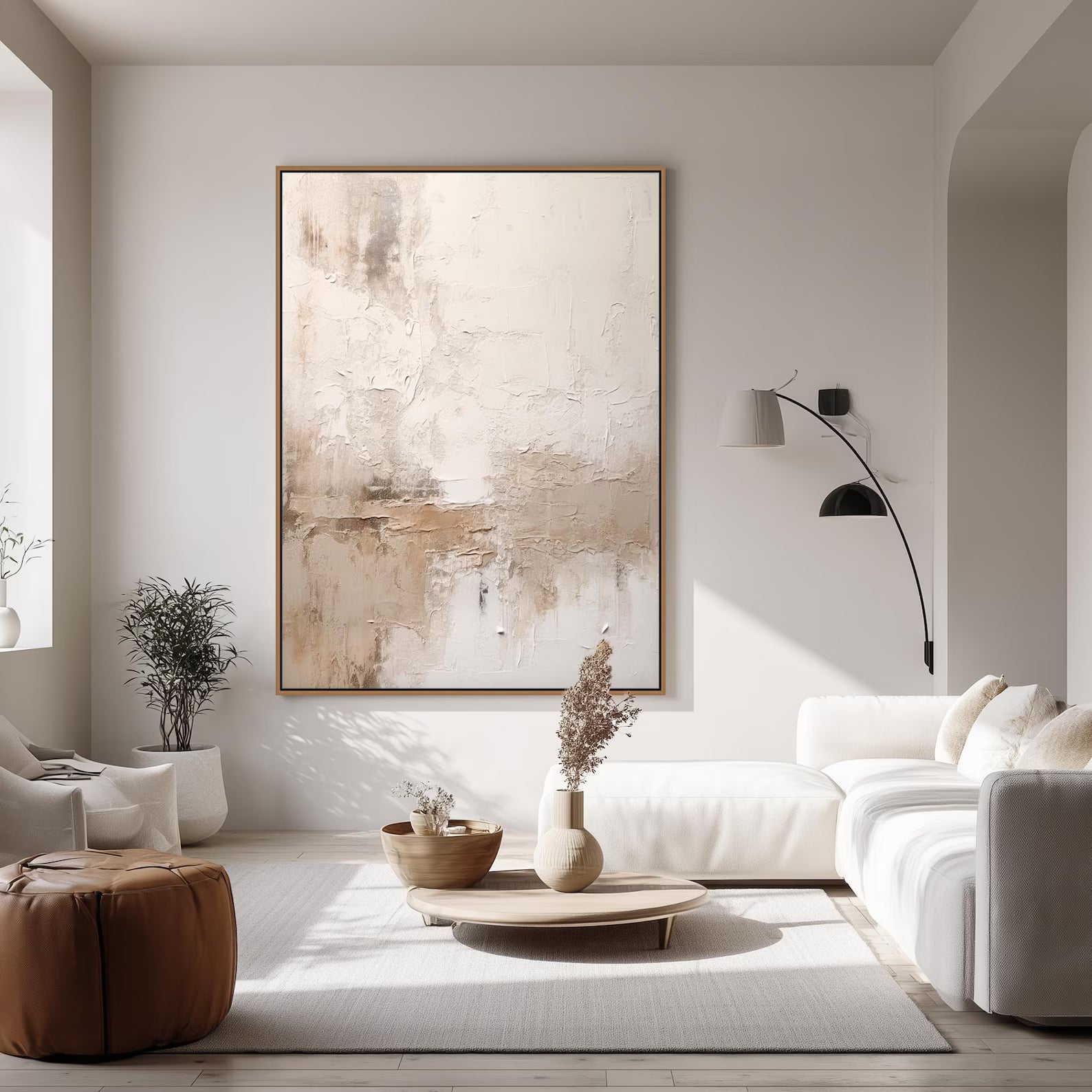 Textured Neutral Abstract Wall Art #MC614