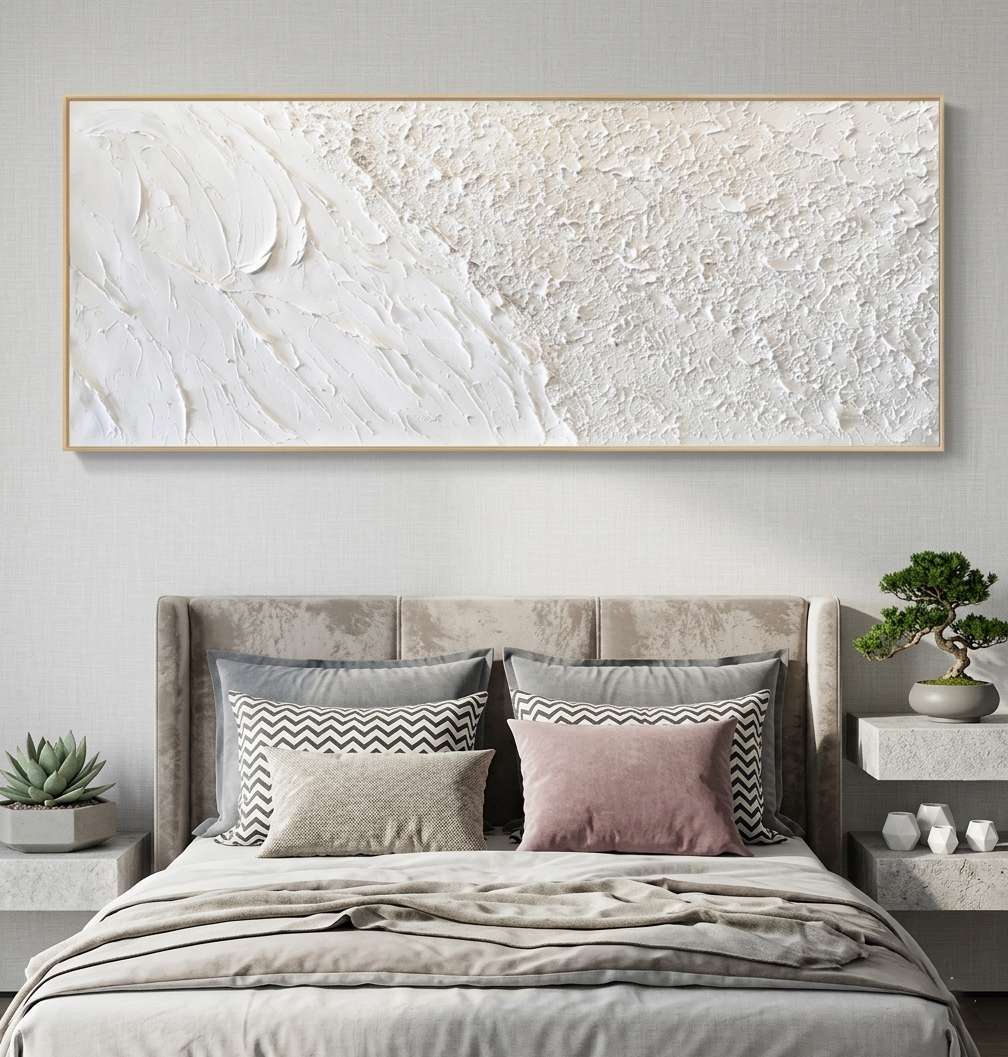 White Textured Art #TA134
