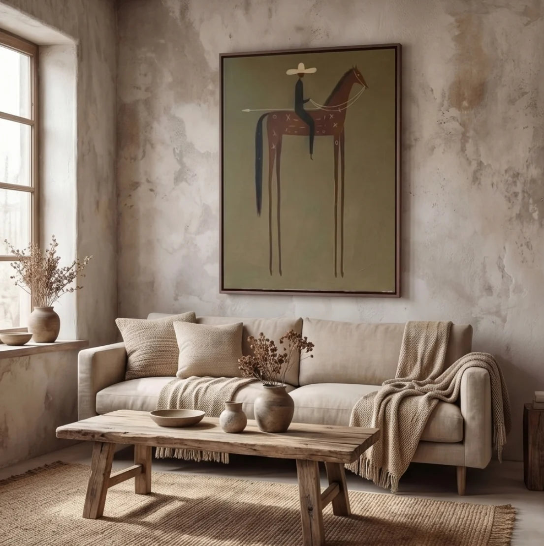 Minimal Surreal Horse Wall Art #MC541