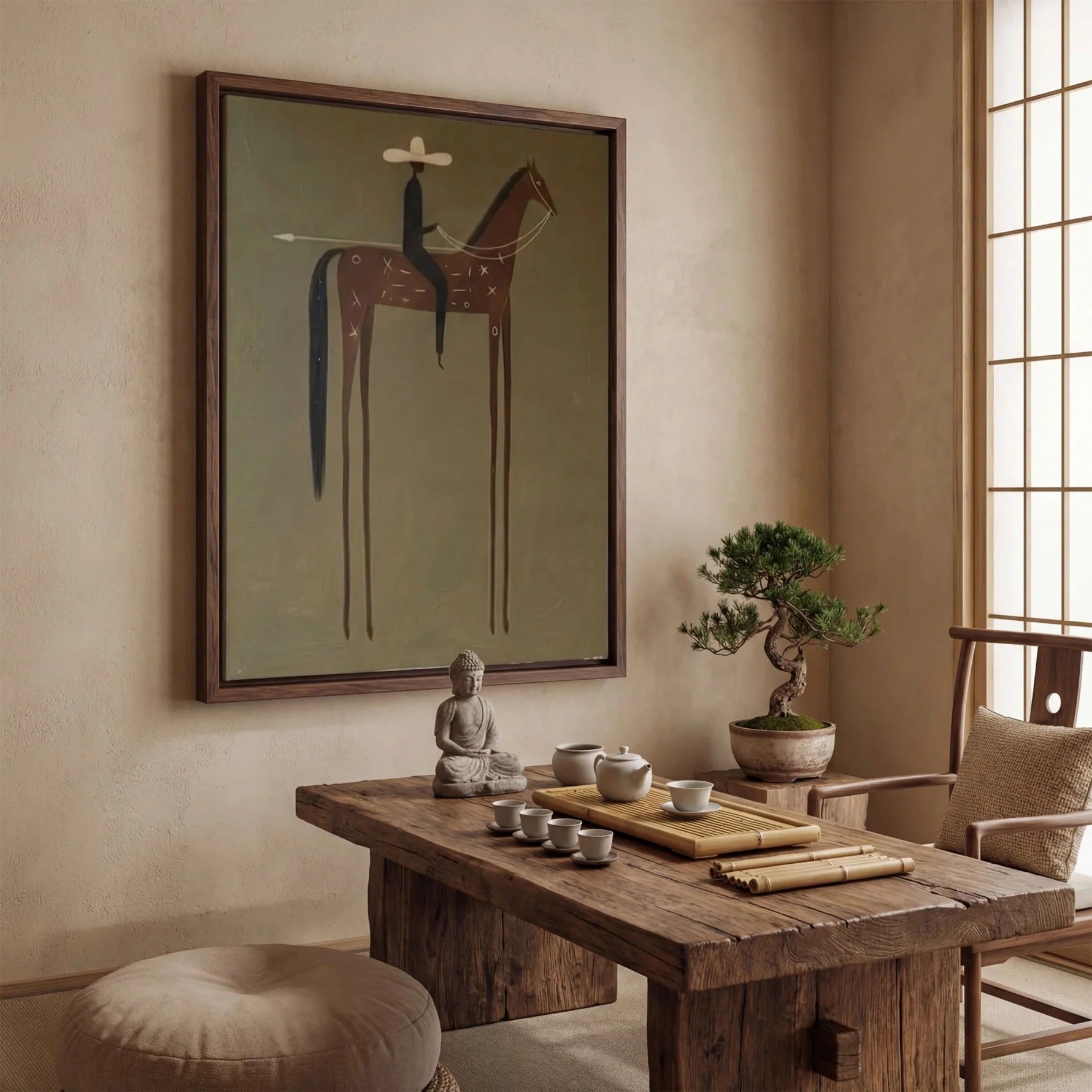 Minimal Surreal Horse Wall Art #MC541