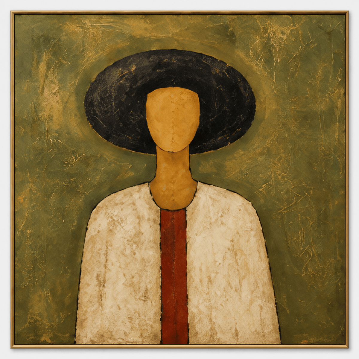 Modern Folk Portrait Wall Art #TO194