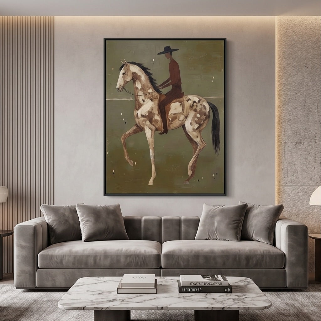 Modern Horse & Rider Wall Art #TO066