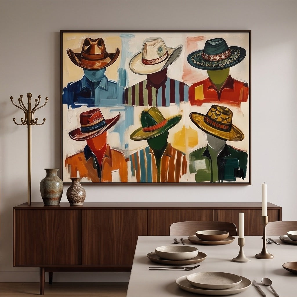 Modern Cowboy Figurative Wall Art #TO075