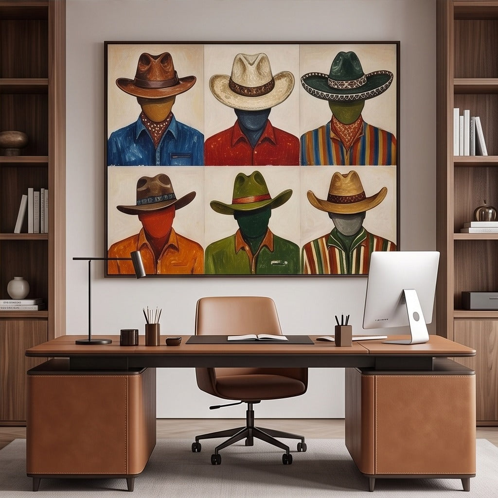 Modern Cowboy Figurative Wall Art #TO059