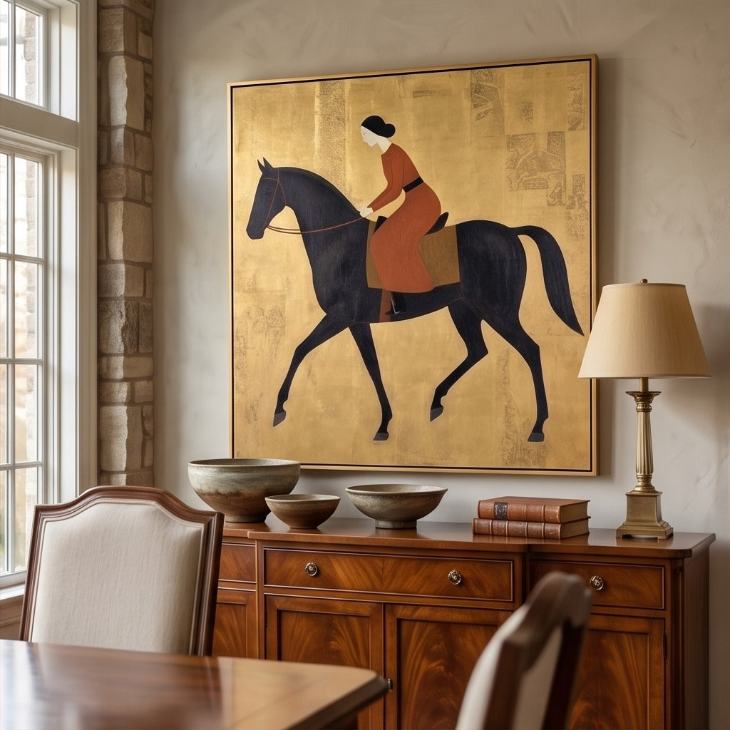 Modern Equestrian Horse Wall Art #TO053