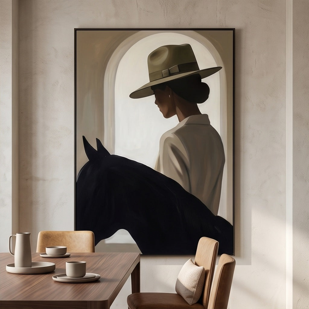 Modern Equestrian Portrait Wall Art #TO682