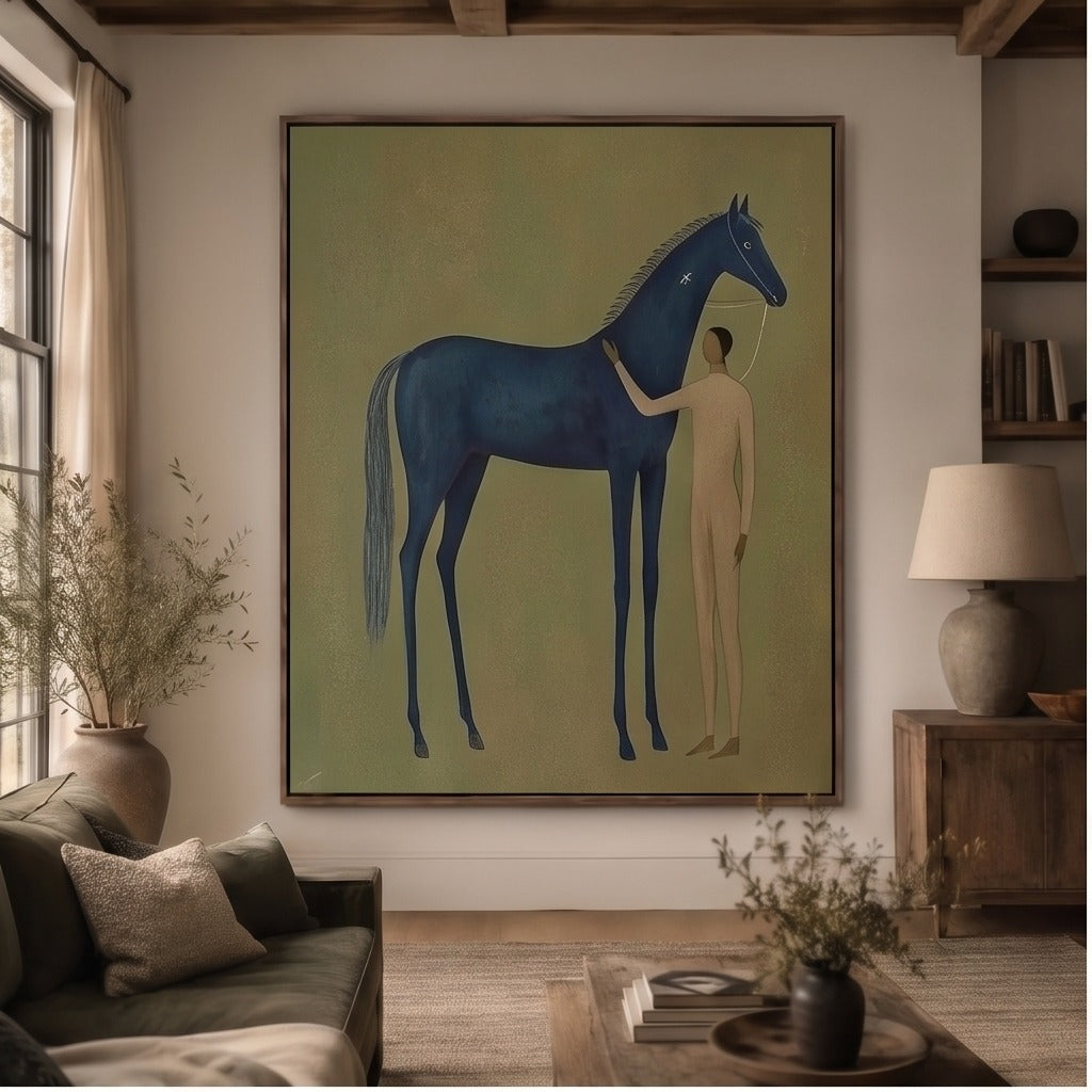 Modern Folk Horse Wall Art #TO709