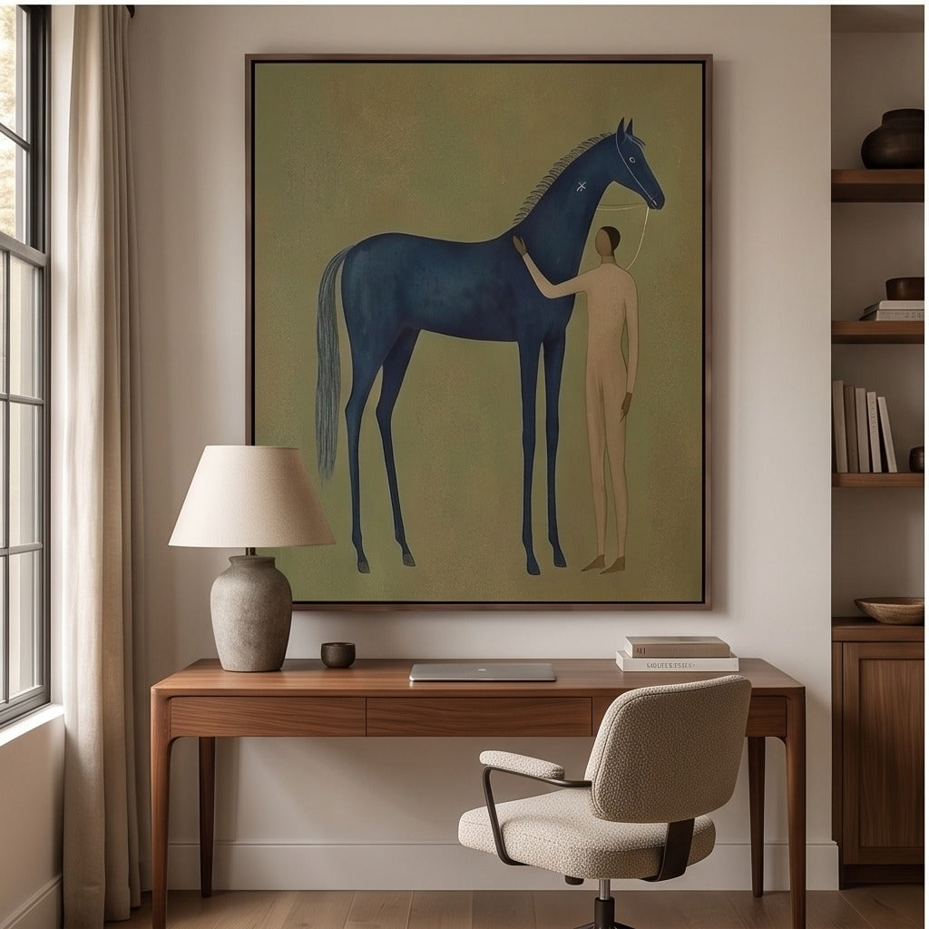 Modern Folk Horse Wall Art #TO709