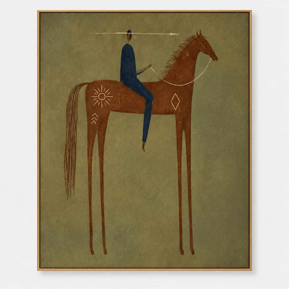 Modern Folk Horse Wall Art #TO357