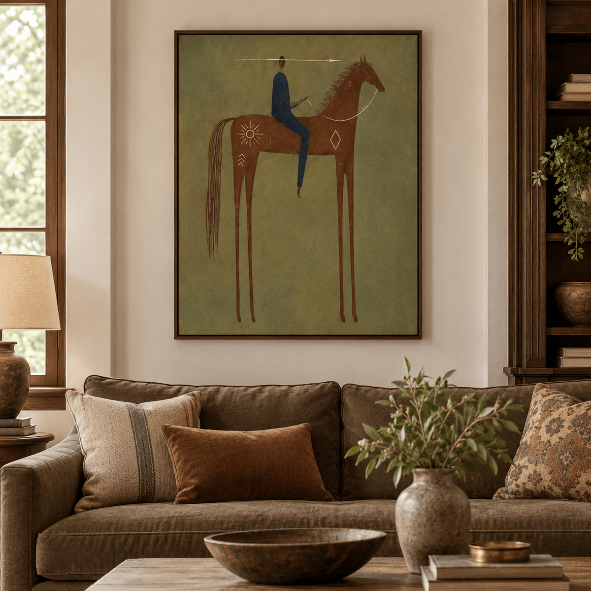 Modern Folk Horse Wall Art #TO357