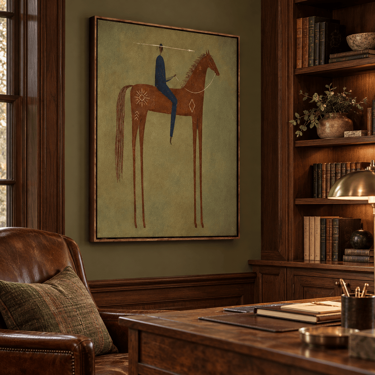 Modern Folk Horse Wall Art #TO357