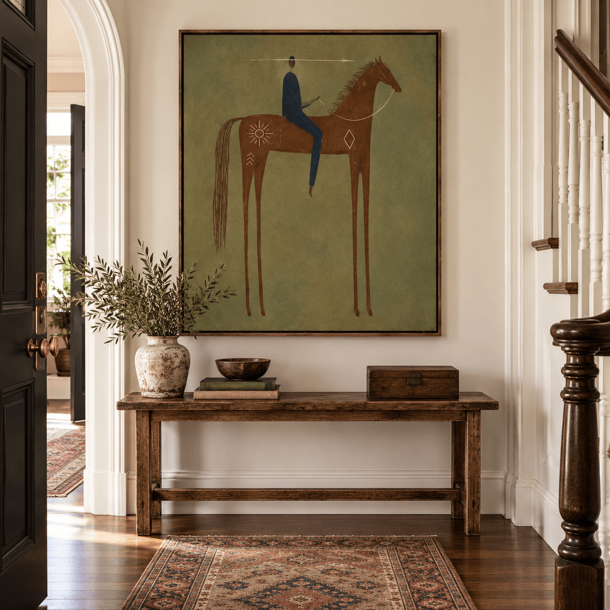 Modern Folk Horse Wall Art #TO357