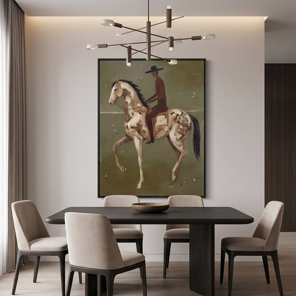 Modern Horse & Rider Wall Art #TO066