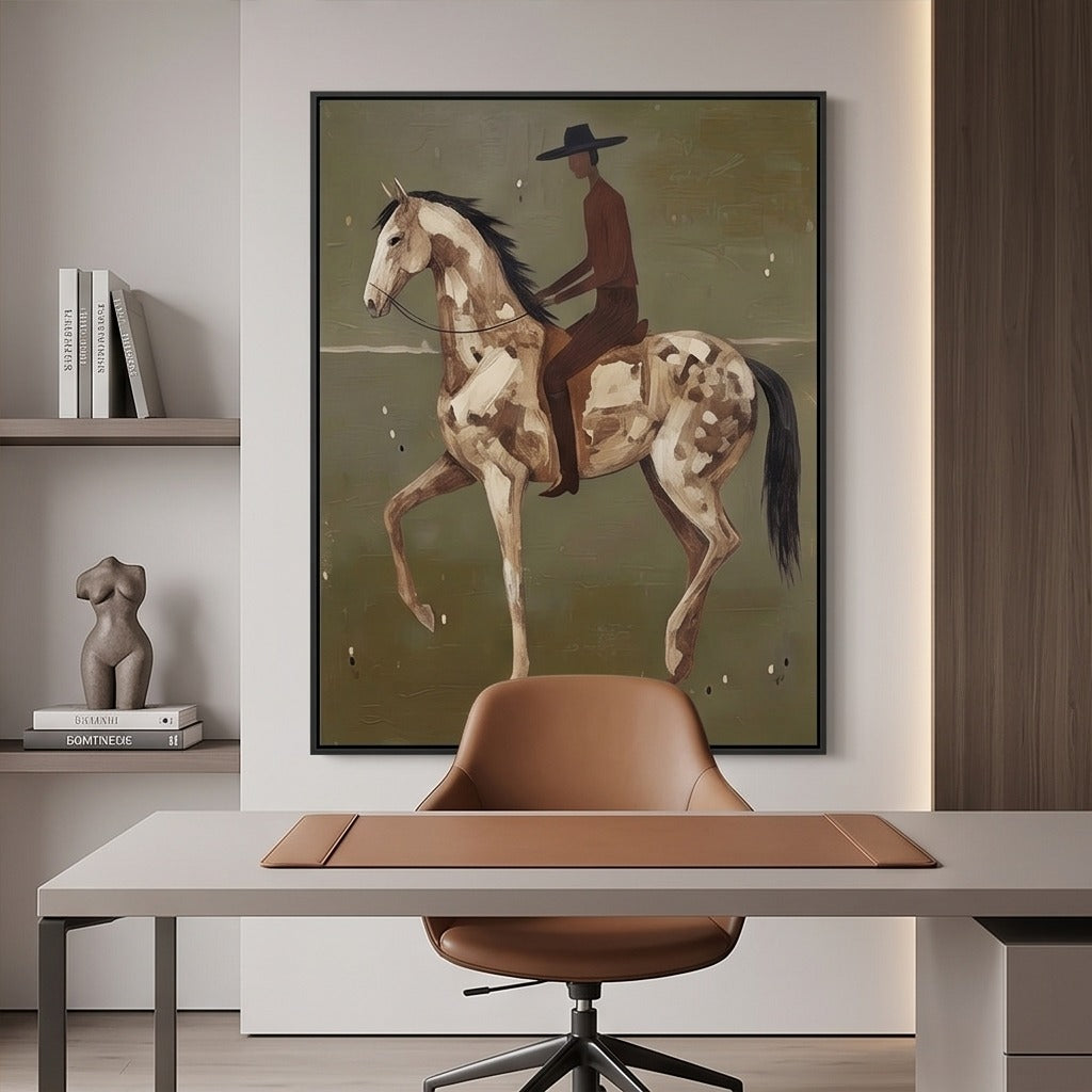 Modern Horse & Rider Wall Art #TO066