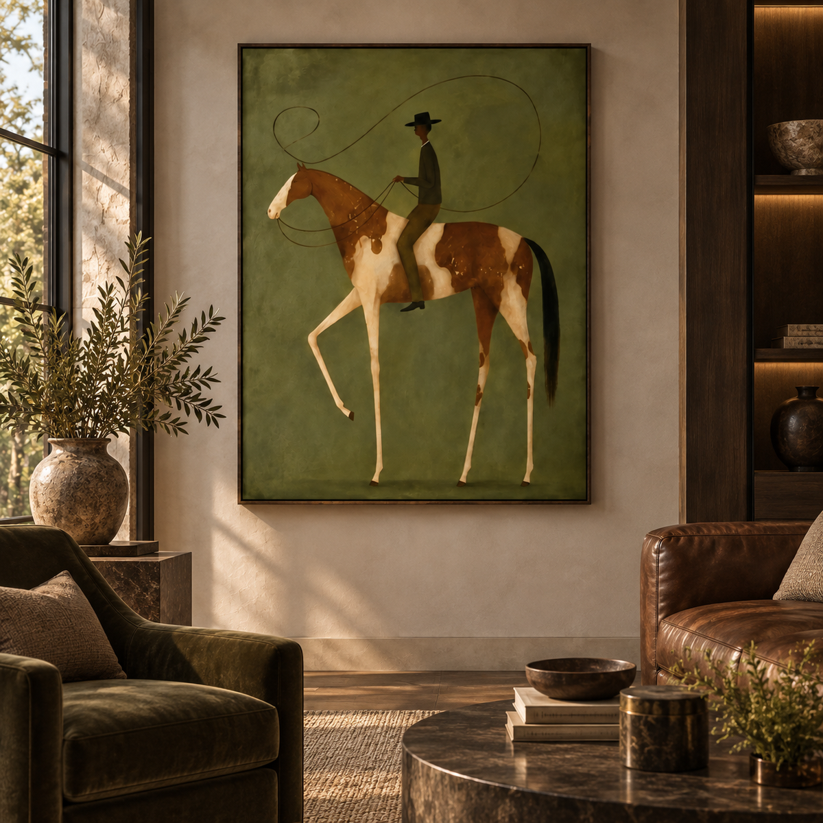 Modern Surreal Equestrian Wall Art #MT034